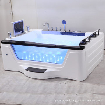 Luxury Double Seat Big Size Sexy Massage Bathtub with TV